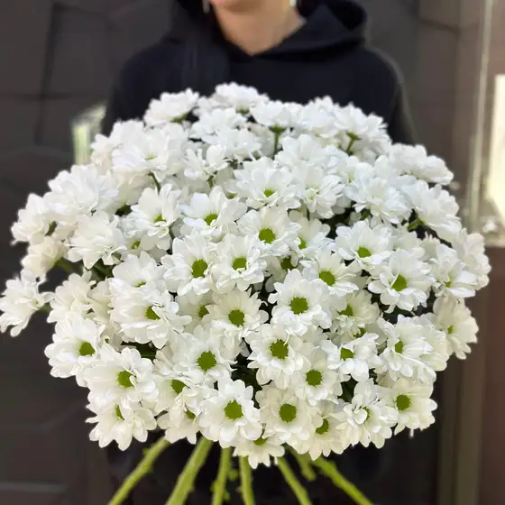 Букет из  15 кустовых хризантем