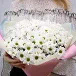 Букет из 15 хризантем Бакарди в стильной упаковке, фото 3