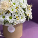 Сборная композиция в шляпной коробке с колосьями S, фото 2
