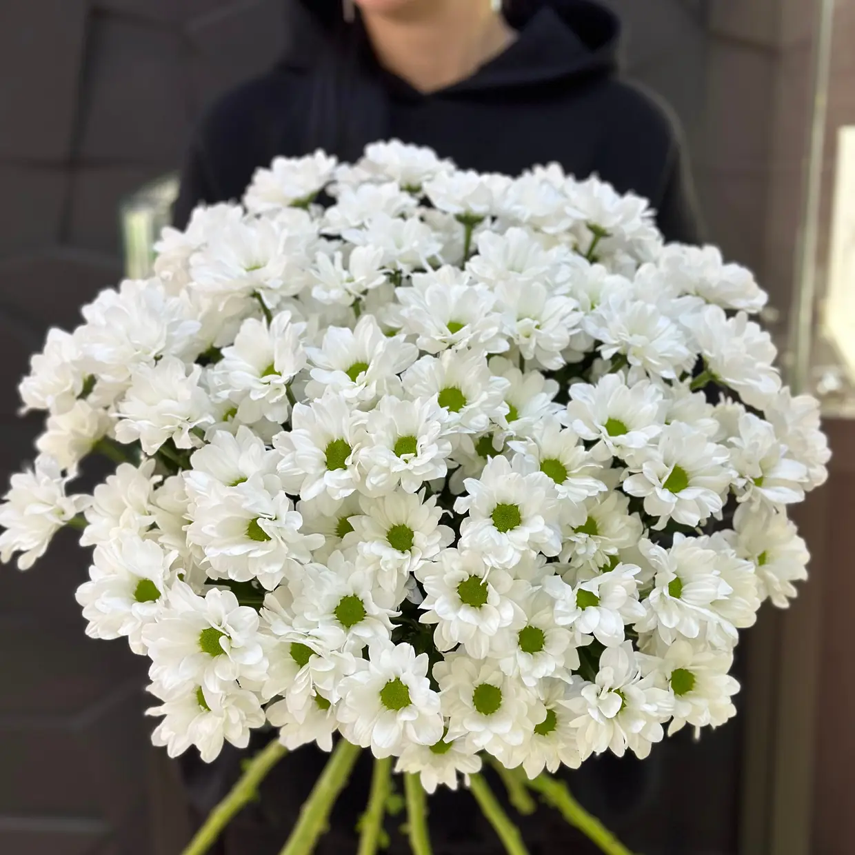 Букет из  15 кустовых хризантем