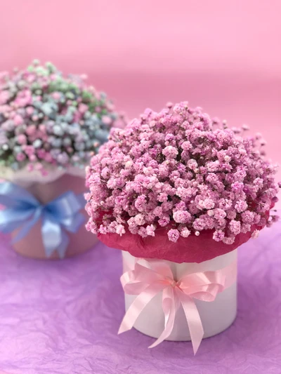 Композиция из гипсофилы "Розовое облако"