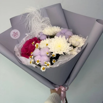 Букет "Черничное мороженое"